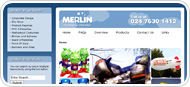 Website Design for Merlin Inflatables